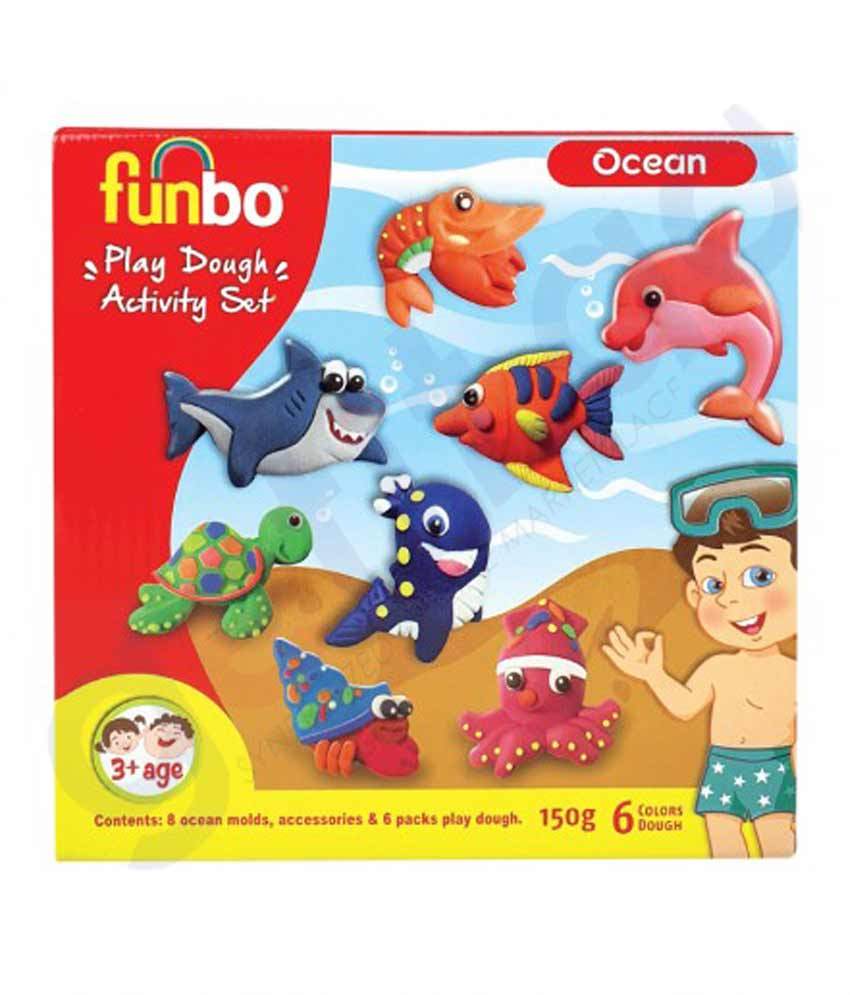Funbo Activity Set Play Ocean 150g With Mould - Al Masam Stationery LLC Main image