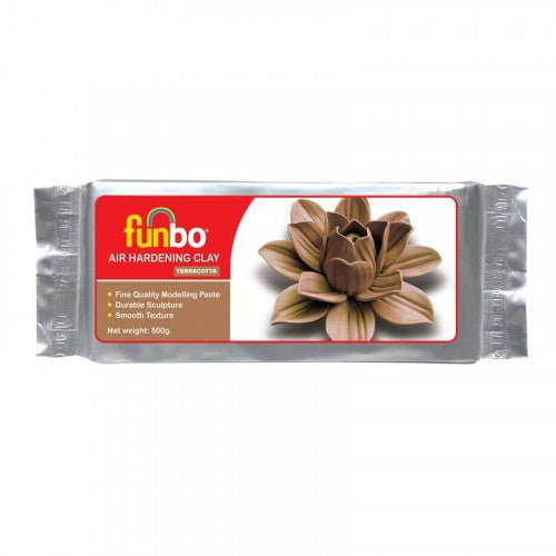 Funbo Air Hardening Clay 1000gms Terracota - Al Masam Stationery LLC