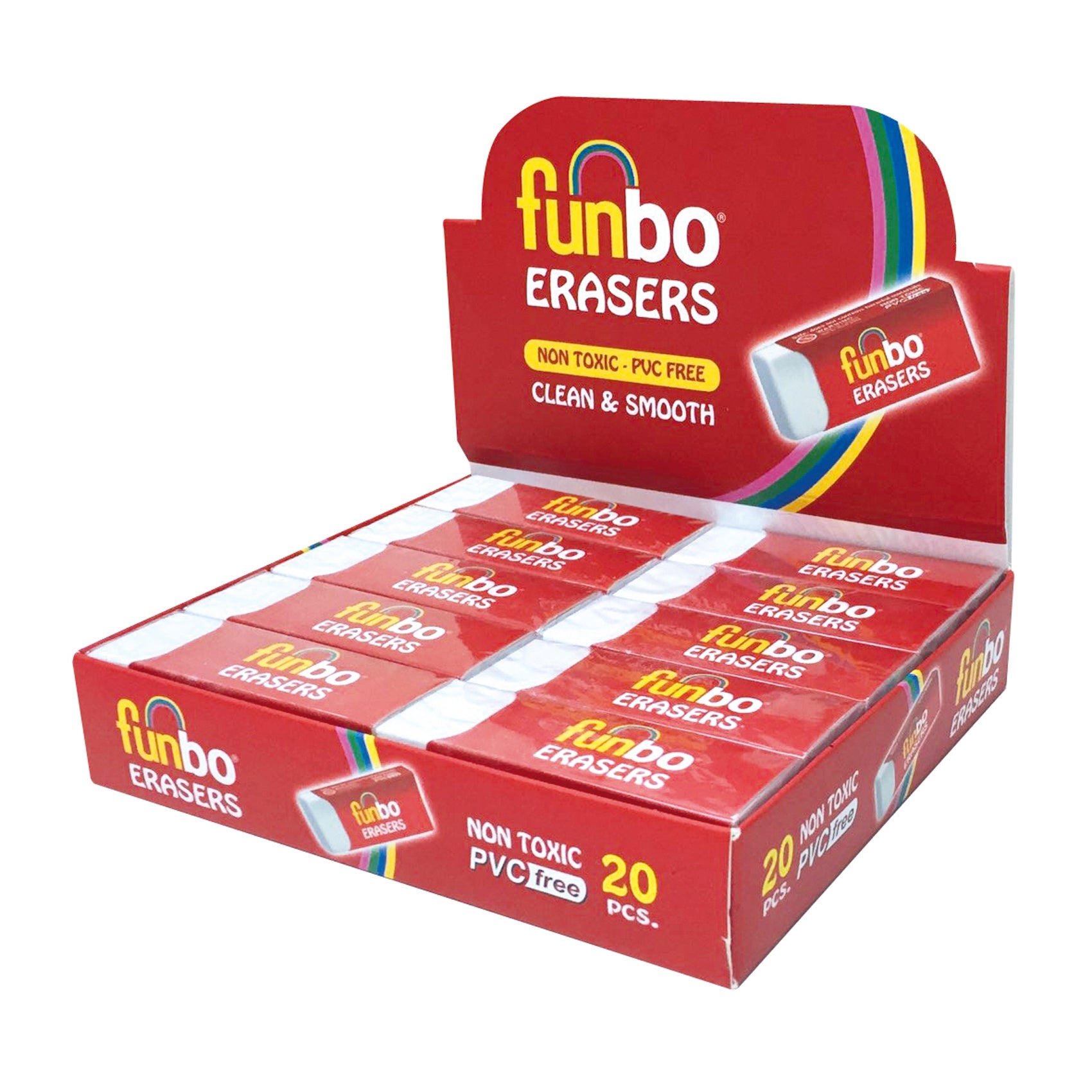 Funbo Big Eraser 20 Pcs Box - Al Masam Stationery LLC Main image