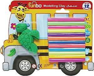Funbo Colour Modelling Clay with 3D Mould 100g 8 Neno Colors Set - Al Masam Stationery LLC Main image