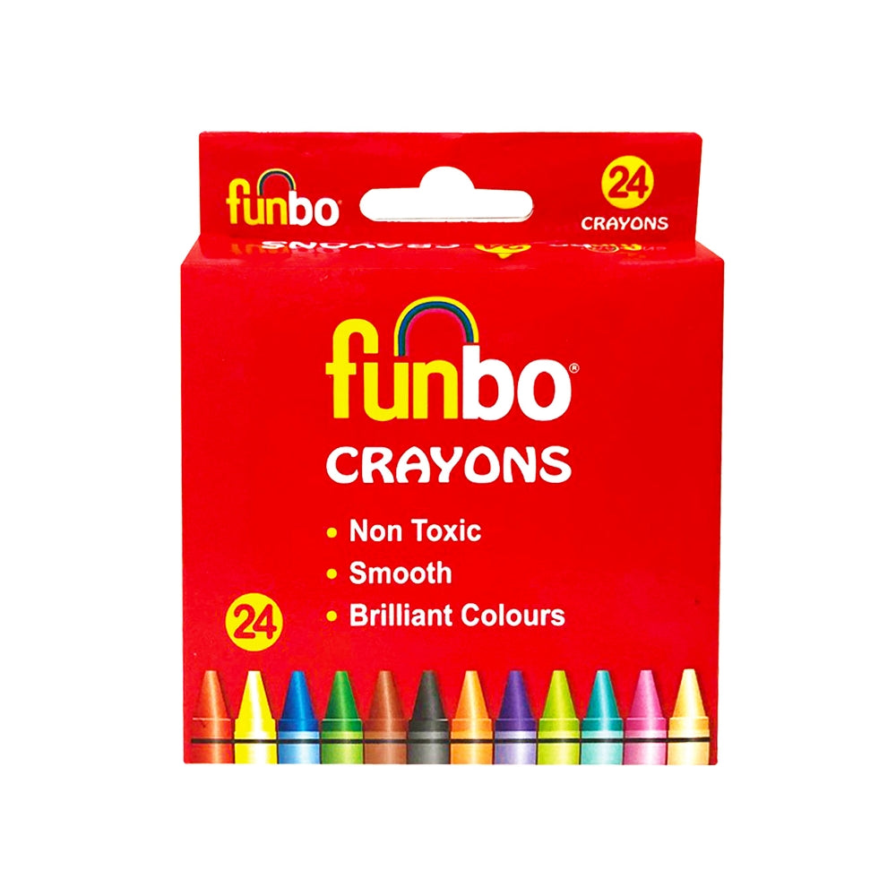 Funbo Crayons Colors 24 Pcs Pack - Al Masam Stationery LLC
