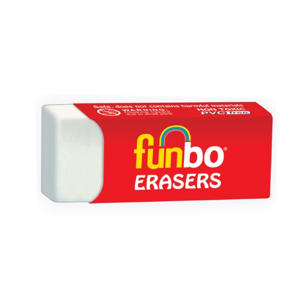 Funbo Medium Eraser Ploy Bag 10 Pcs Pack - Al Masam Stationery LLC Main image
