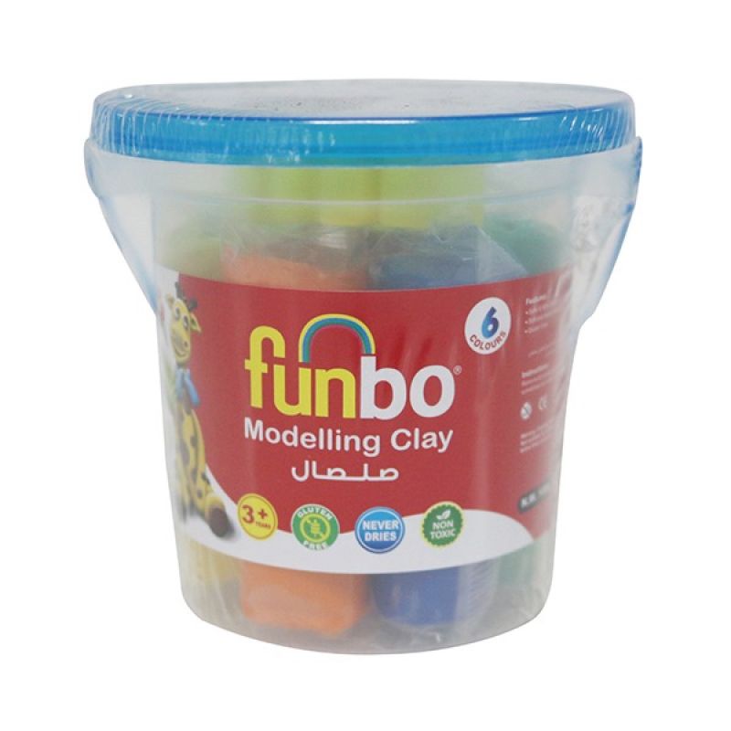 Funbo Modelling Clay 100g with 3 Mould - Al Masam Stationery LLC Main image