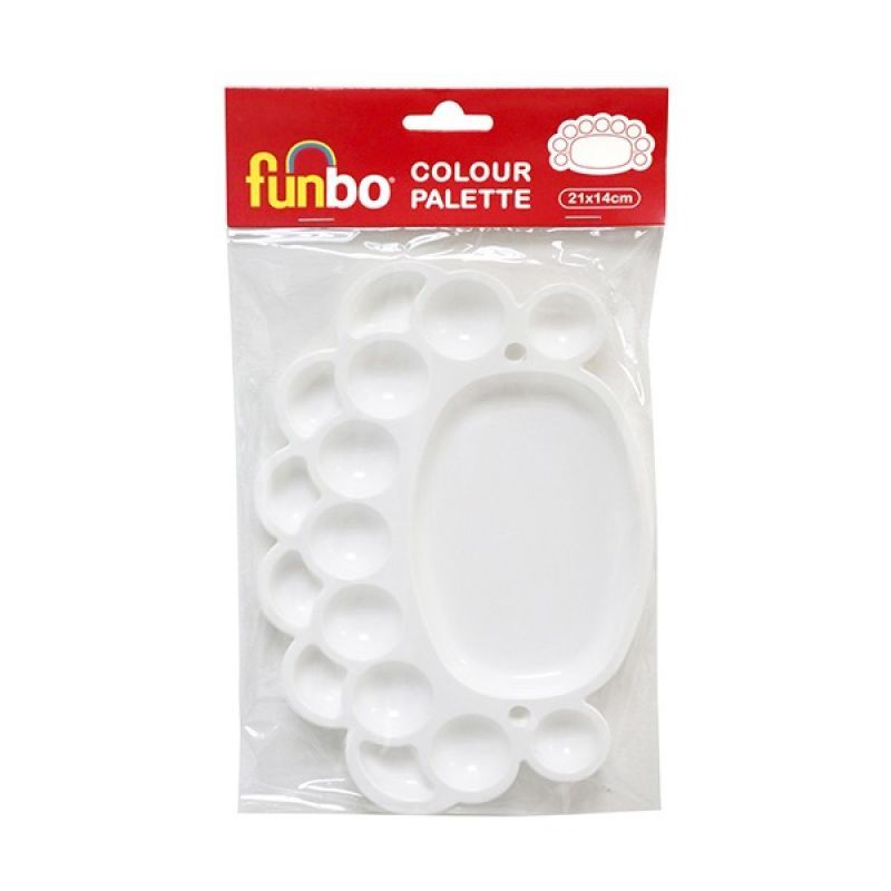 Funbo Plastic Oval Pallete 34x25cm - Al Masam Stationery LLC Main image