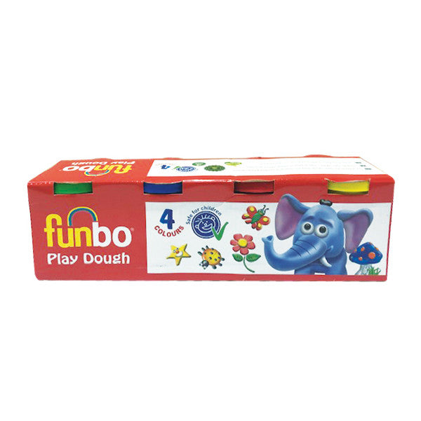 Funbo - Play Dough 4 Colours 125g - Al Masam Stationery LLC Main image
