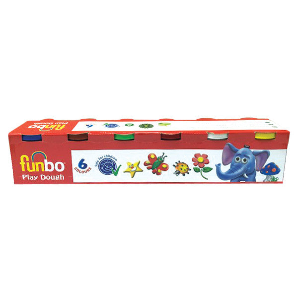 Funbo - Play Dough 6 Colours 125g - Al Masam Stationery LLC Main image
