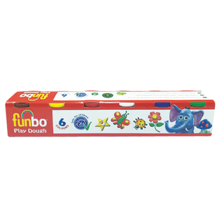 Funbo Play Dough 6 Colours 40g - Al Masam Stationery LLC Main image