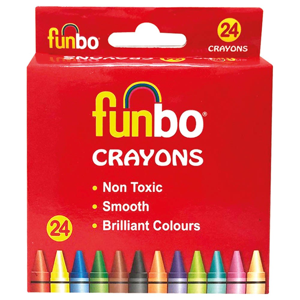 Funbo Regular Crayons Colors Set - Al Masam Stationery LLC Main image