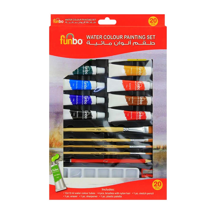 Funbo Water Color Painting 20 Pcs Set - Al Masam Stationery LLC