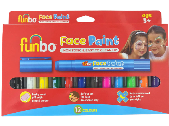 Funbo Face Paint Set of 12 Colors - Al Masam Stationery LLC Main image