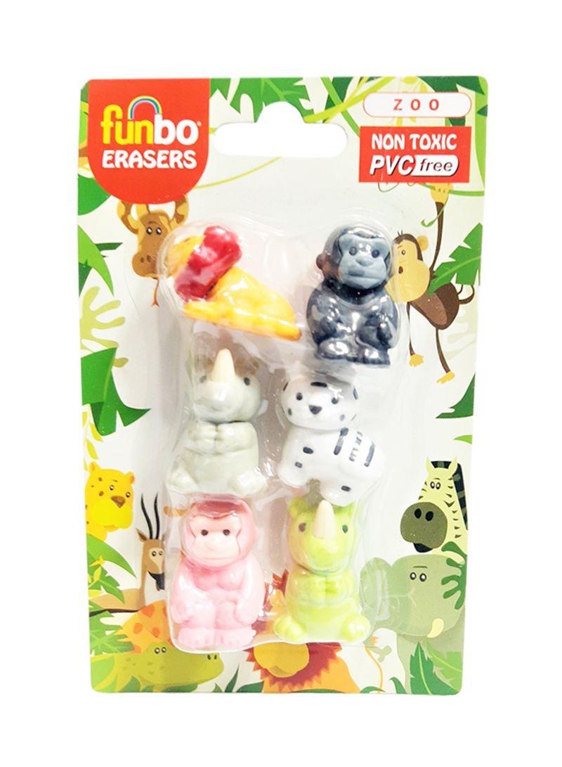 Funbo 3D Eraser in Blister Pack-Zoo - Al Masam Stationery LLC Main image