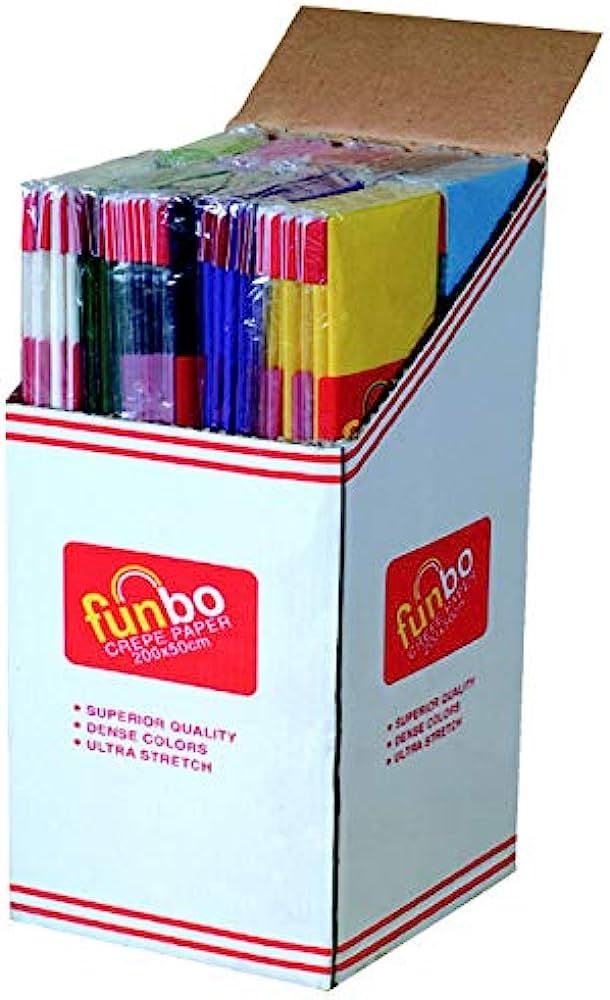Funbo Crepe Paper 23gsm 50cmx2m Pink - Al Masam Stationery LLC Main image