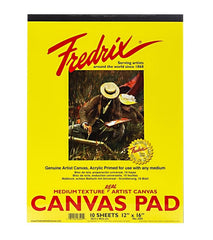 Fredrix Canvas Pads White (12x16)"- 10 Sheets - Al Masam Stationery LLC