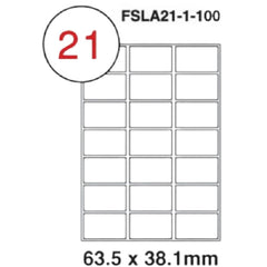 Fis multi purpose white label 63.5x38.1mm