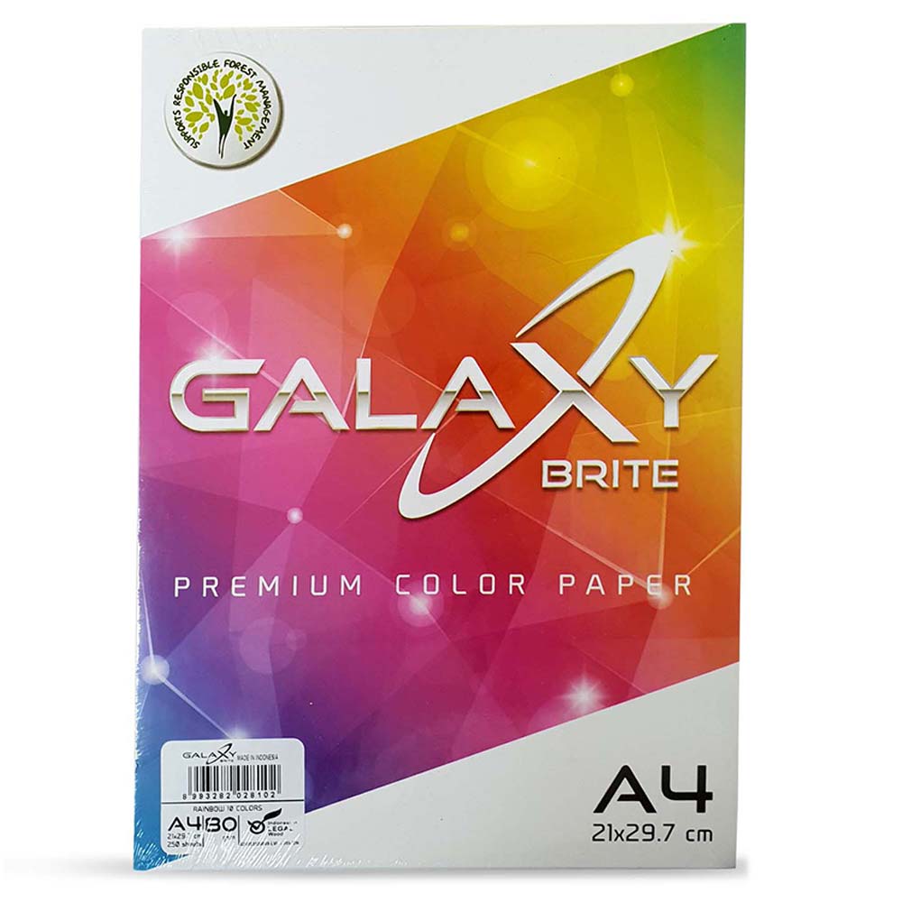 GALAXY Color Copy Paper Assstd. 10 Color A4 80gsm 100sheet/PK Secondary image
