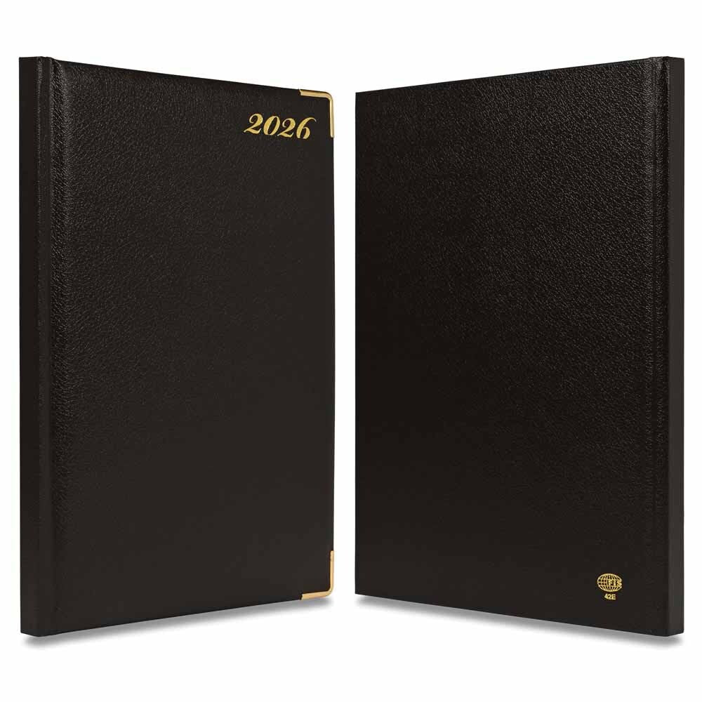 FIS Chocolate A4 Golden Corner Hard Cover Vinyl 2026 Diary-FSDI42E26CH - Al Masam Stationery LLC