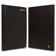 FIS Chocolate A4 Golden Corner Hard Cover Vinyl 2026 Diary-FSDI42E26CH - Al Masam Stationery LLC