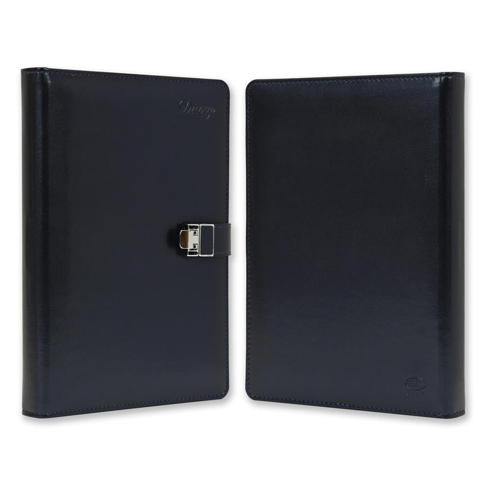 FIS Blue 170x240mm PU Magnetic Lock 2026 Diary-FSDI87E26D17N - Al Masam Stationery LLC