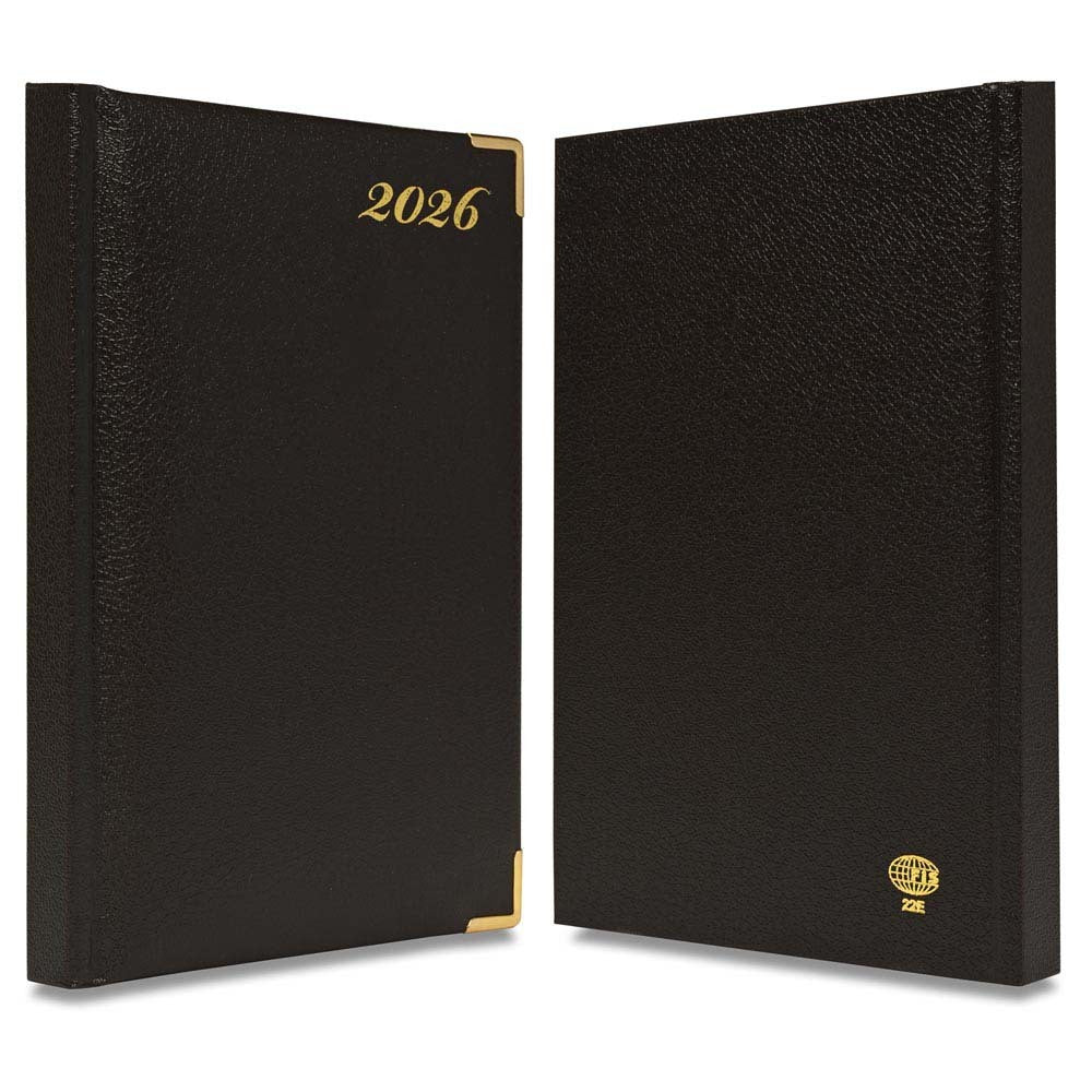 FIS Chocolate A5 Golden Corner Hard Cover Vinyl 2026 Diary-FSDI22E26CH - Al Masam Stationery LLC