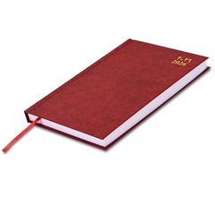 FIS Maroon A5 Arabic-English Hard Cover Vinyl 2026 Diary-FSDI21AE26MR