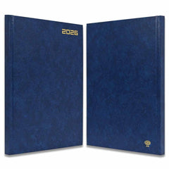FIS Blue A4 Hard Cover Vinyl 2026 Daily Diary-FSDI41E26BL - Al Masam Stationery LLC