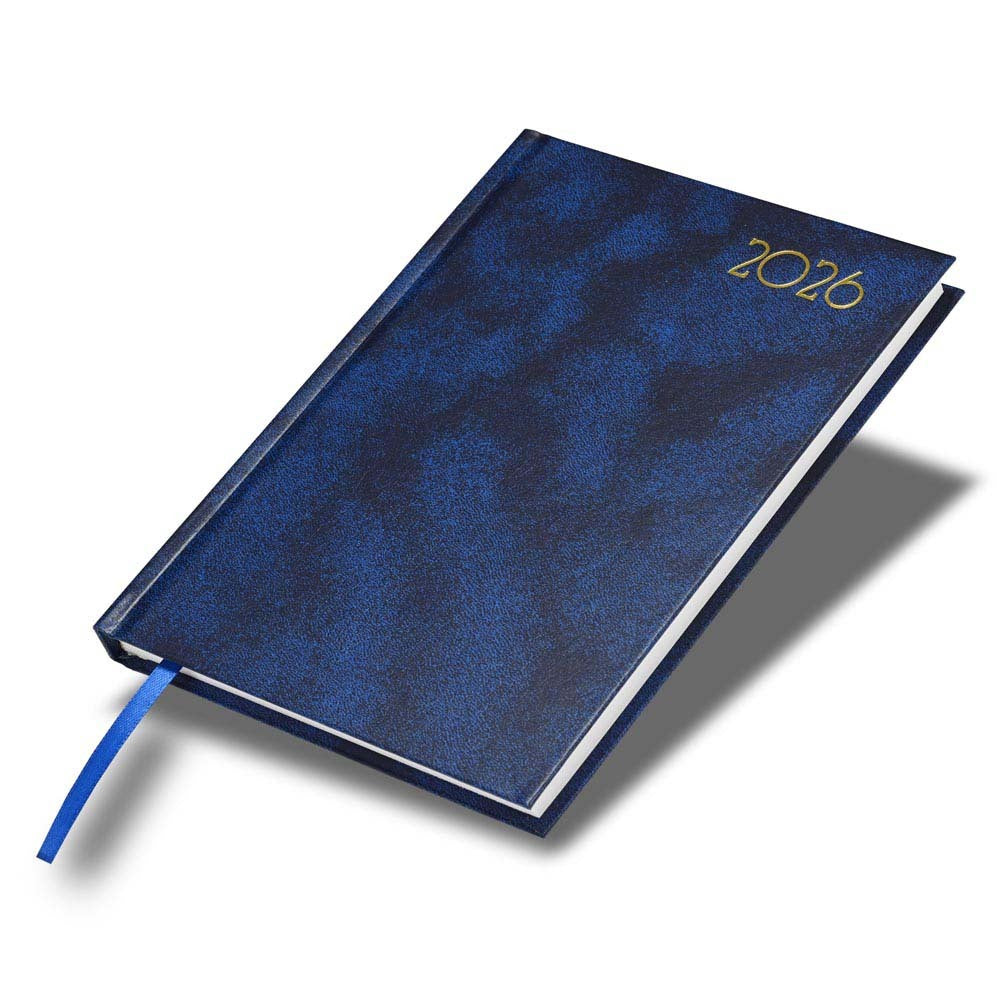 FIS Blue A5 Hard Cover Vinyl 2026 Weekly Diary-FSDI90E26BL