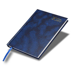 FIS Blue A5 Hard Cover Vinyl 2026 Weekly Diary-FSDI90E26BL
