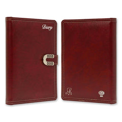 FIS Maroon A5 Bonded Leather Magnetic Lock 2026 Diary-FSDI86E26D06