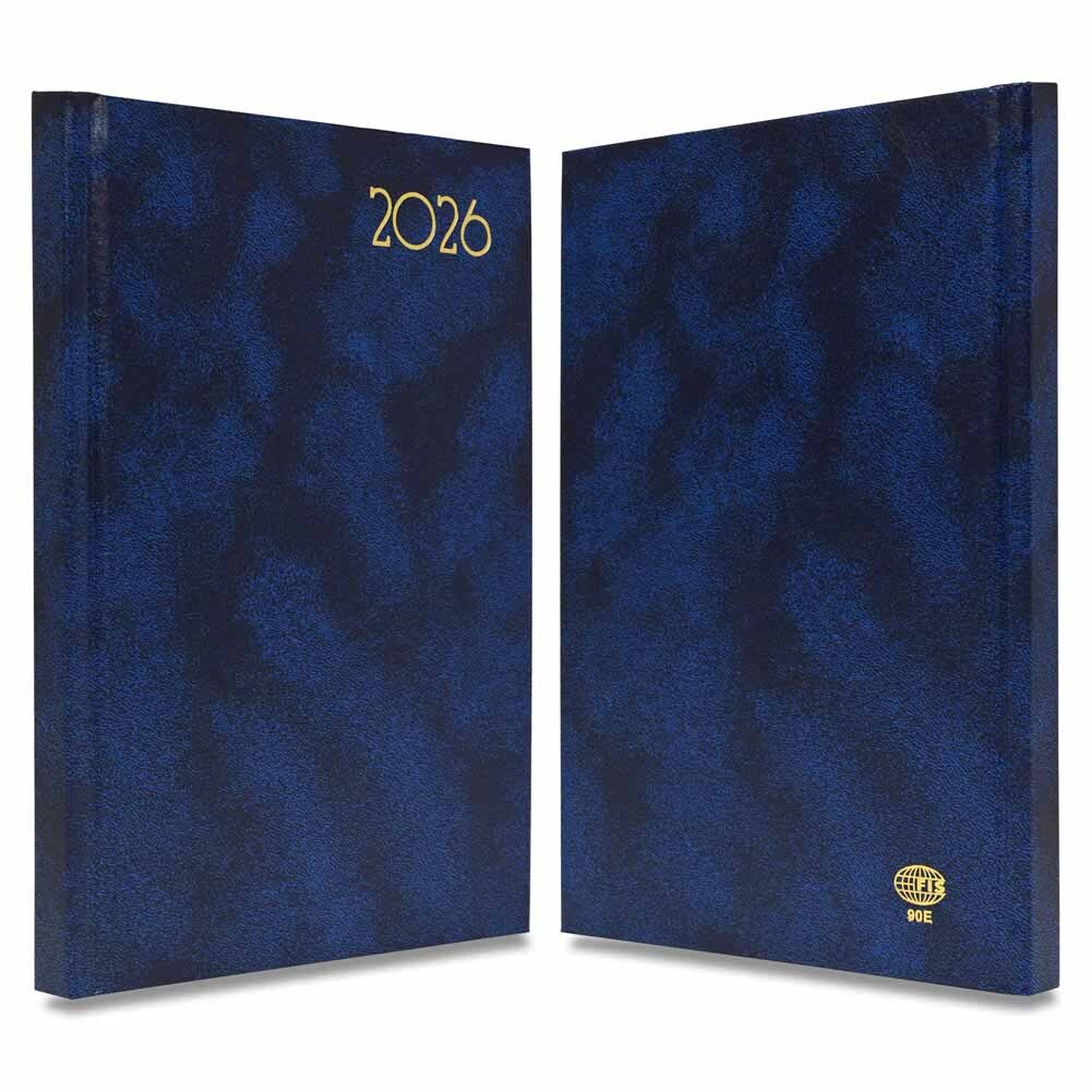 FIS Blue A5 Hard Cover Vinyl 2026 Weekly Diary-FSDI90E26BL - Al Masam Stationery LLC