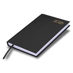 FIS Black A5 French Hard Cover Vinyl 2026 Diary-FSDI29FR26BK