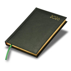FIS Green A5 Golden PU Gilded Edge 2026 Diary-FSDI26EG26GR