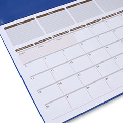 FIS Blue PVC 490x340mm English-French 2026 Desk Planner - FSDK2EF26BL - Al Masam Stationery LLC