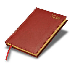 FIS Maroon A5 Golden PU Gilded Edge 2026 Diary-FSDI26EG26MR