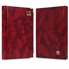 FIS Maroon A5 Vinyl Gold 2026 Sat-Sun AE Diary - FSDI92AE26MR