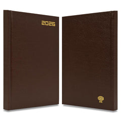 FIS Chocolate A5 Hard Cover Vinyl 2026 Diary-FSDI21E26CH - Al Masam Stationery LLC