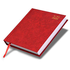 FIS Red A5 Arabic-English Padded Vinyl 2026 Diary-FSDI92AEN26RE