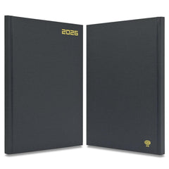 FIS Grey A4 Hard Cover Vinyl 2026 Daily Diary-FSDI41E26GY
