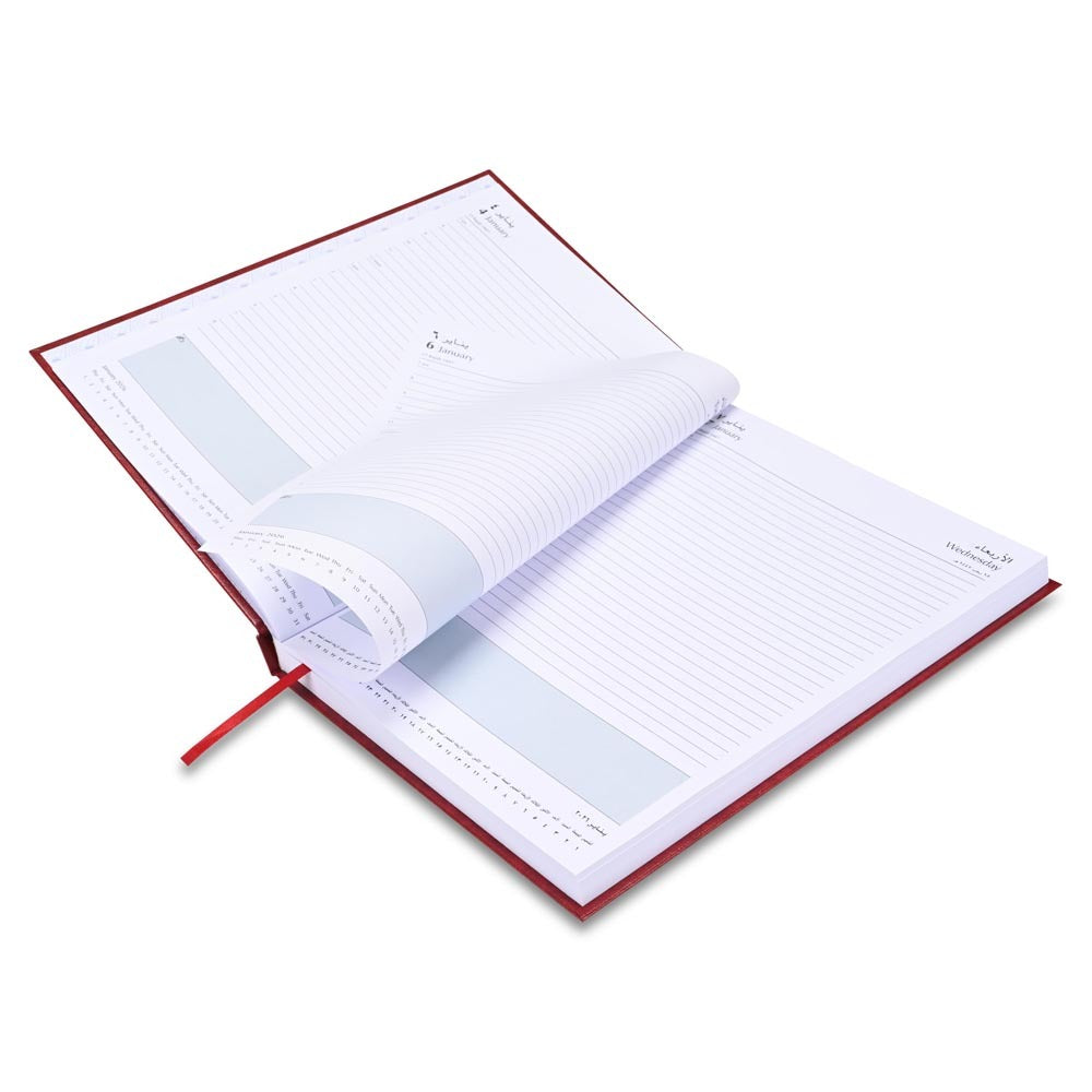 FIS Black A4 Hard Cover Arabic-English Daily 2026 Diary - FSDI41AE26BK - Al Masam Stationery LLC