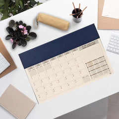 FIS Blue PU Flap 490x340mm English-French 2026 Planner - FSDKPEF26BL