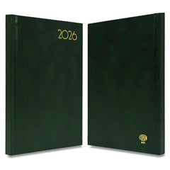 FIS Green A5 Hard Cover Vinyl 2026 Weekly Diary-FSDI90E26GR