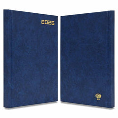 FIS Blue A5 Hard Cover Vinyl 2026 Diary-FSDI21E26BL - Al Masam Stationery LLC