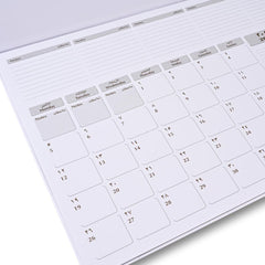 FIS White PVC 490x340mm Arabic-English 2026 Desk Planner - FSDK2AE26WH