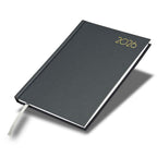 FIS Grey A5 Hard Cover Vinyl 2026 Weekly Diary-FSDI90E26GY