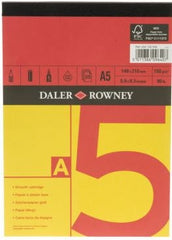 Daler Rowney A5 Red & Yellow Gummed Pad (150gsm) - Al Masam Stationery LLC