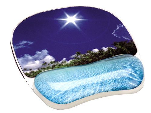 Photo Gel Mouse Pad Wrist Support - Tropical Beach - Al Masam Stationery LLC