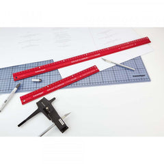 Transotype - Non Slip Aluminium Cutting Ruler 60 X 3.5 Cm - Al Masam Stationery LLC