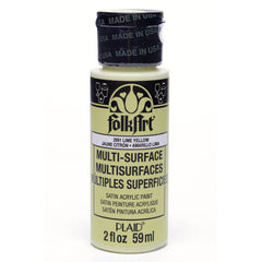 Folkart Multi-Surface Paint - Lime Yellow - Al Masam Stationery LLC