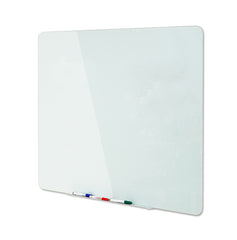 Bi-Office  Magnetic Glass Dry Erase Board, 36 x 24 Inches Opaque White Surface