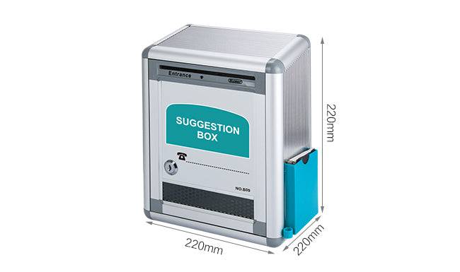 Glosen Aluminum wall mount suggestion box/donation box with Lock - Al Masam Stationery LLC