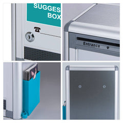 Glosen Aluminum wall mount suggestion box/donation box with Lock - Al Masam Stationery LLC